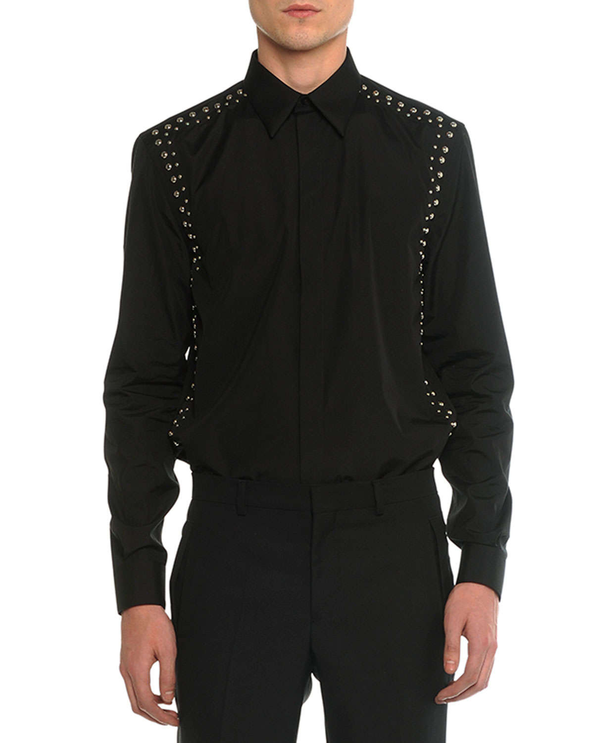 Lyst - Givenchy Studded Harness Long-sleeve Shirt in Black for Men