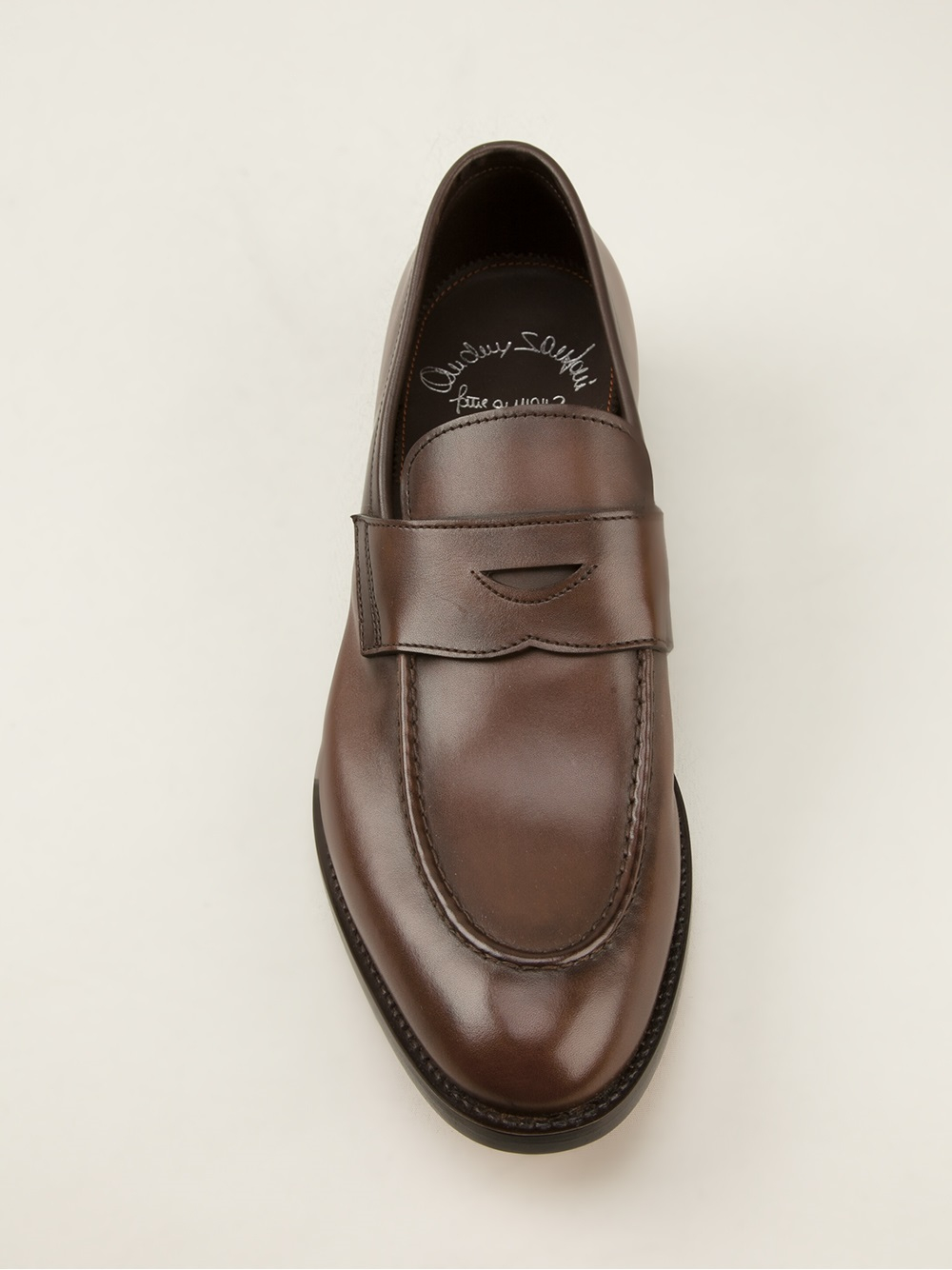 santoni penny loafers