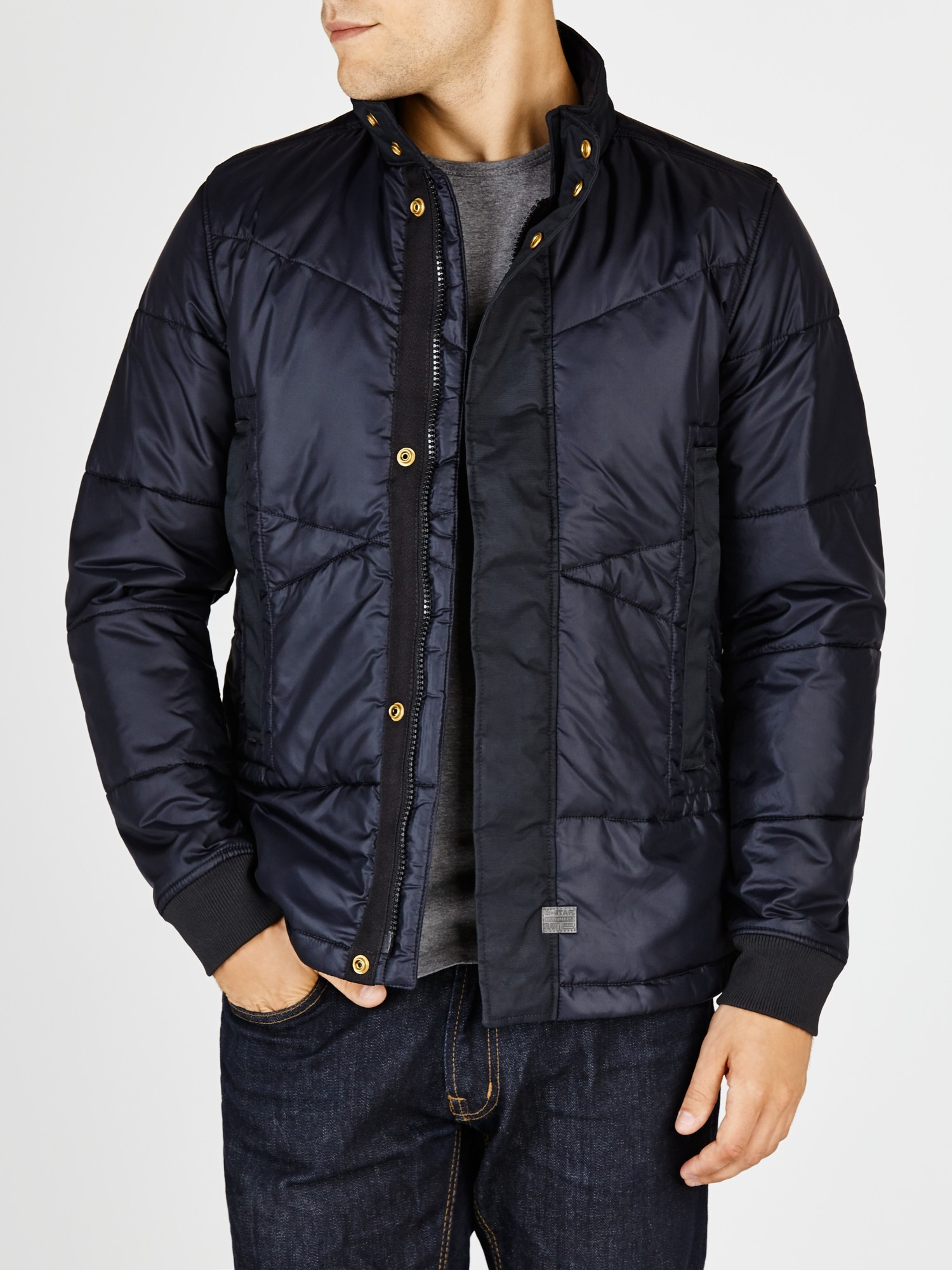 G-Star RAW Synthetic Tamson Quilted Overshirt Jacket in Blue for Men - Lyst