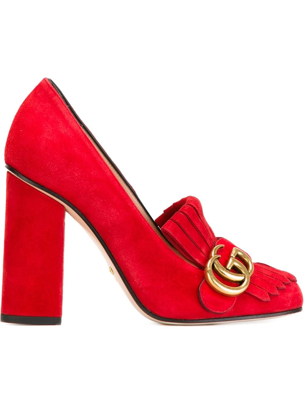 red gucci heels
