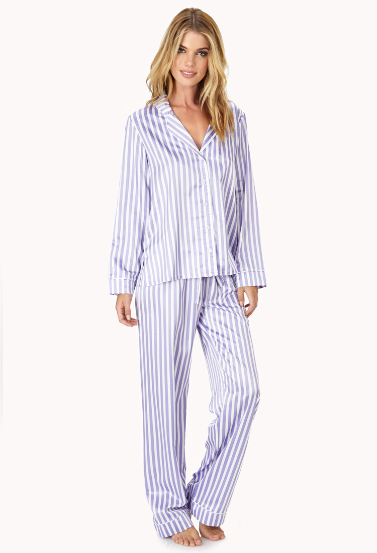 striped pj set