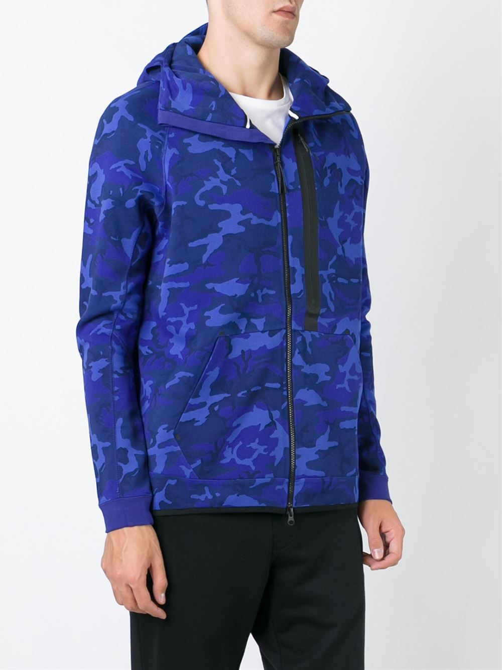 Nike 'tech Fleece' Hoodie in Blue for Men - Lyst