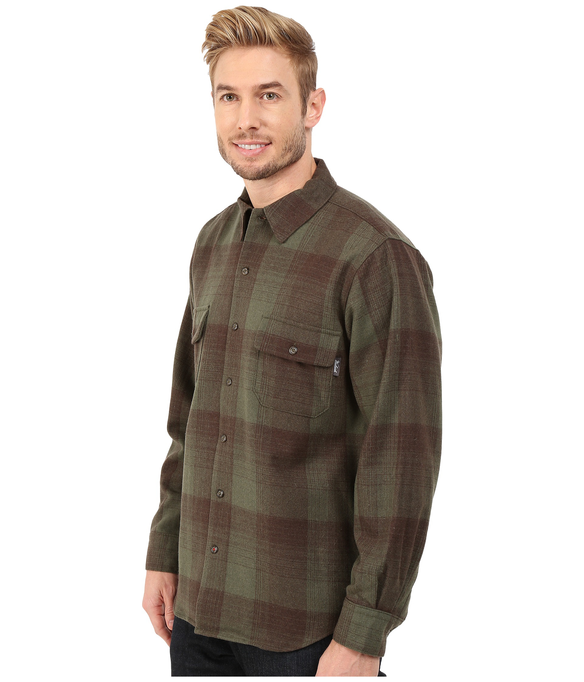 Lyst - Woolrich Bering Wool Plaid Shirt in Green for Men