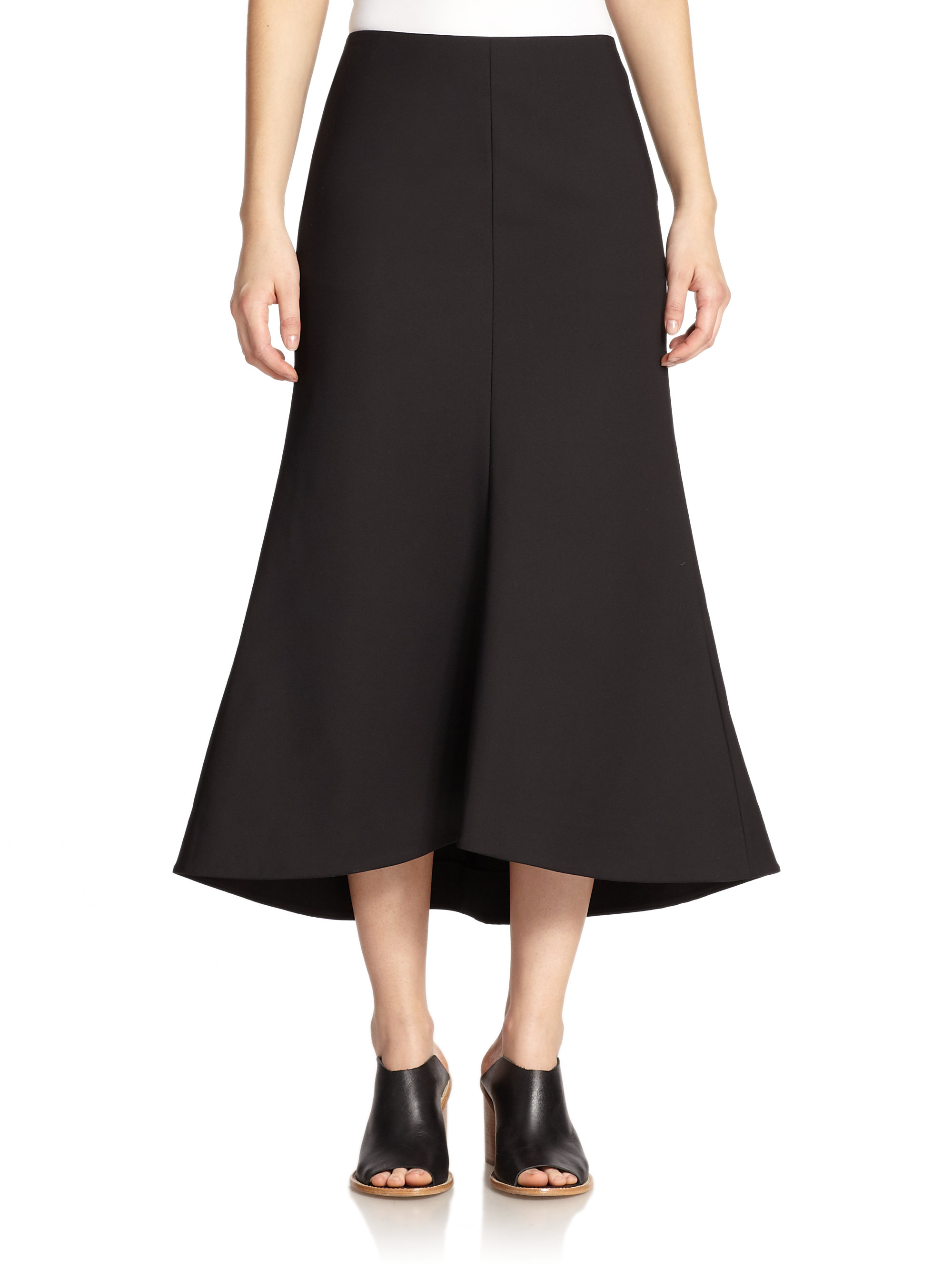 Tibi Agathe A-line Skirt in Black - Lyst