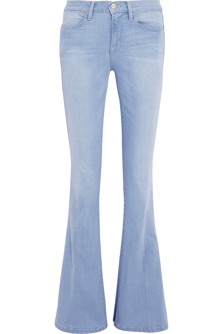 Lyst - Frame Le High Flare High-Rise Jeans in Blue