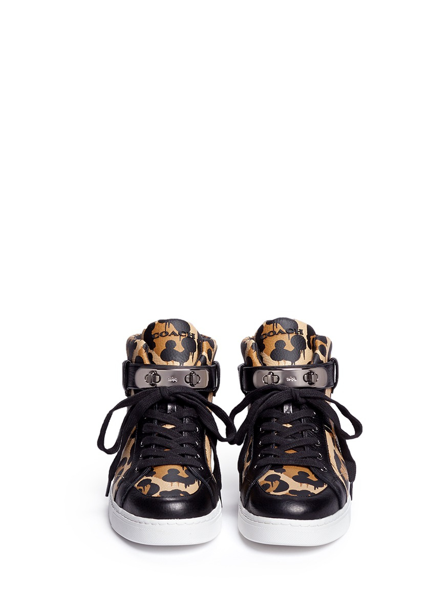 coach leopard sneakers