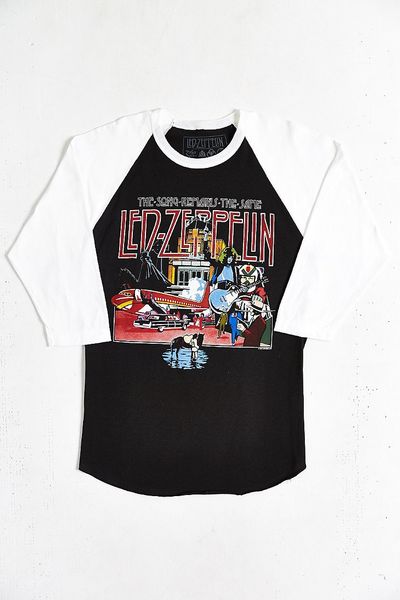 Urban Outfitters Led Zeppelin World Tour 1980 Raglan Tee in Gray for ...