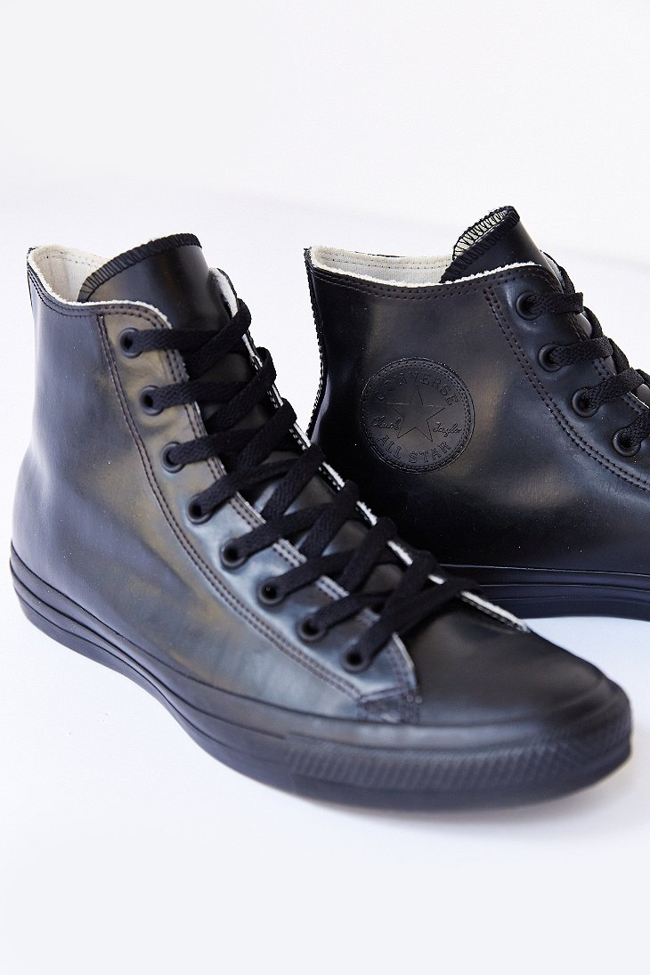 Converse Cotton Chuck Taylor All Star Rubber High-top Sneakerboot in Black  for Men | Lyst