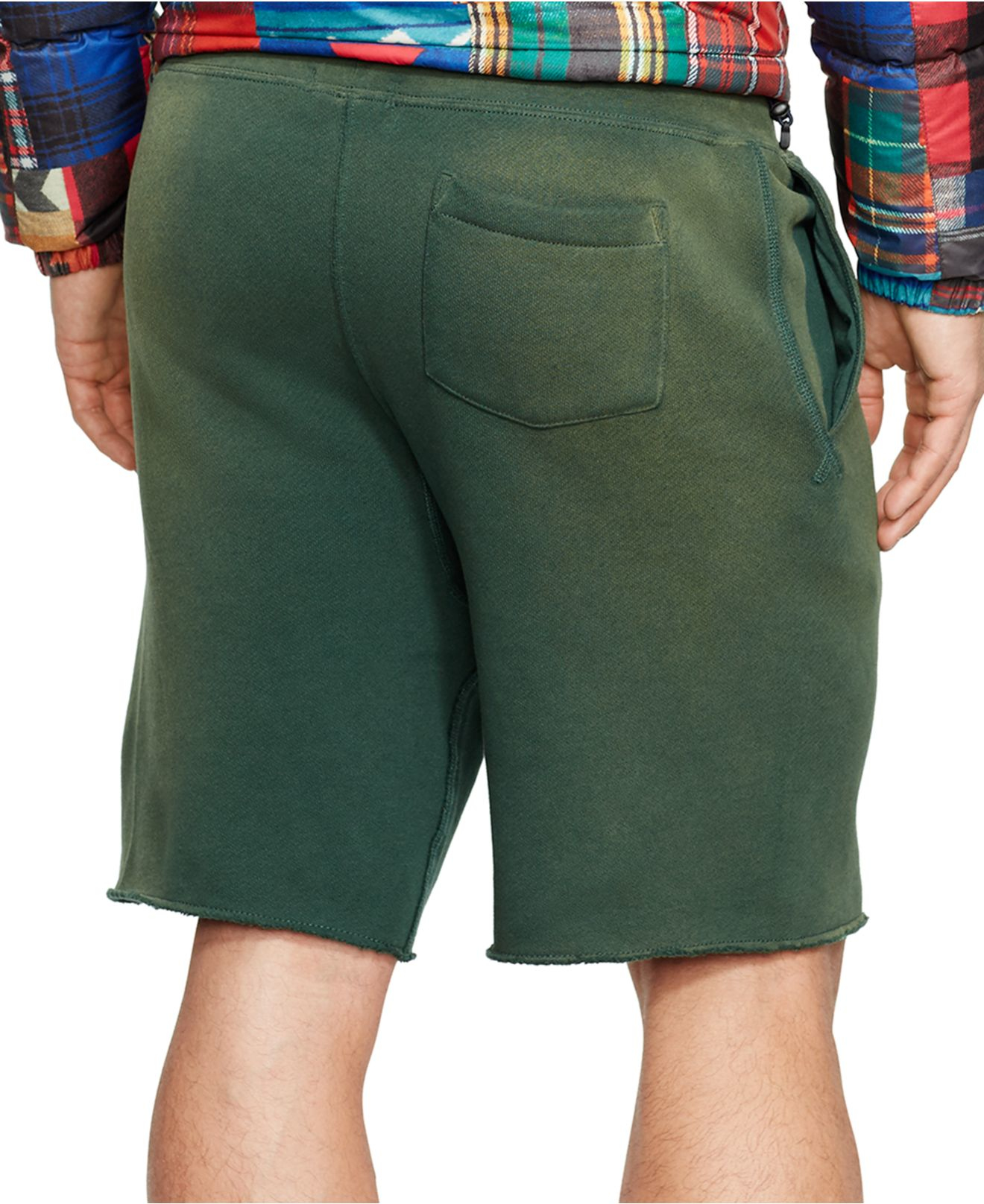 drawstring fleece shorts