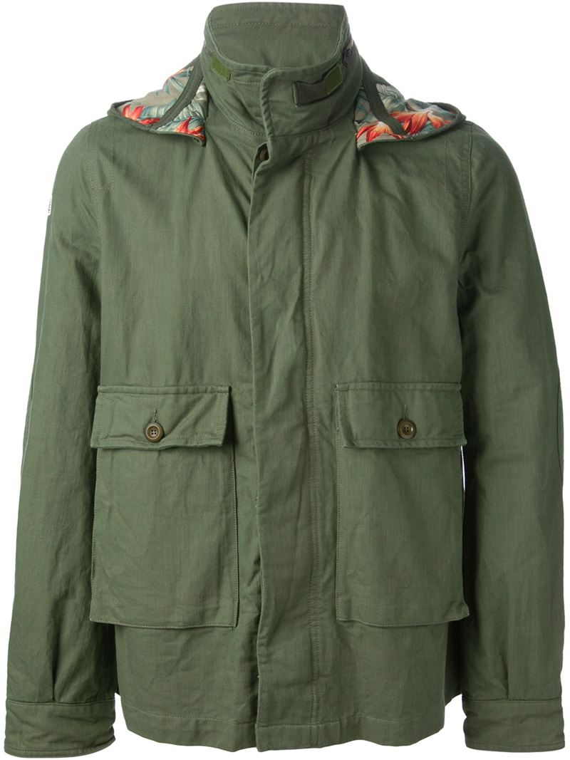 Golden Goose Deluxe Brand Washed Military Jacket in Green for Men - Lyst