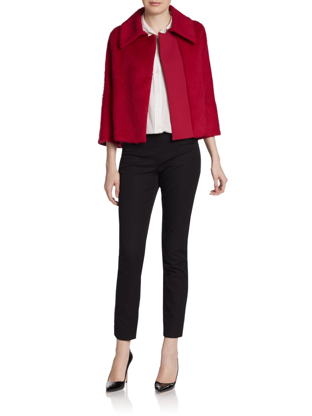 cropped swing jacket