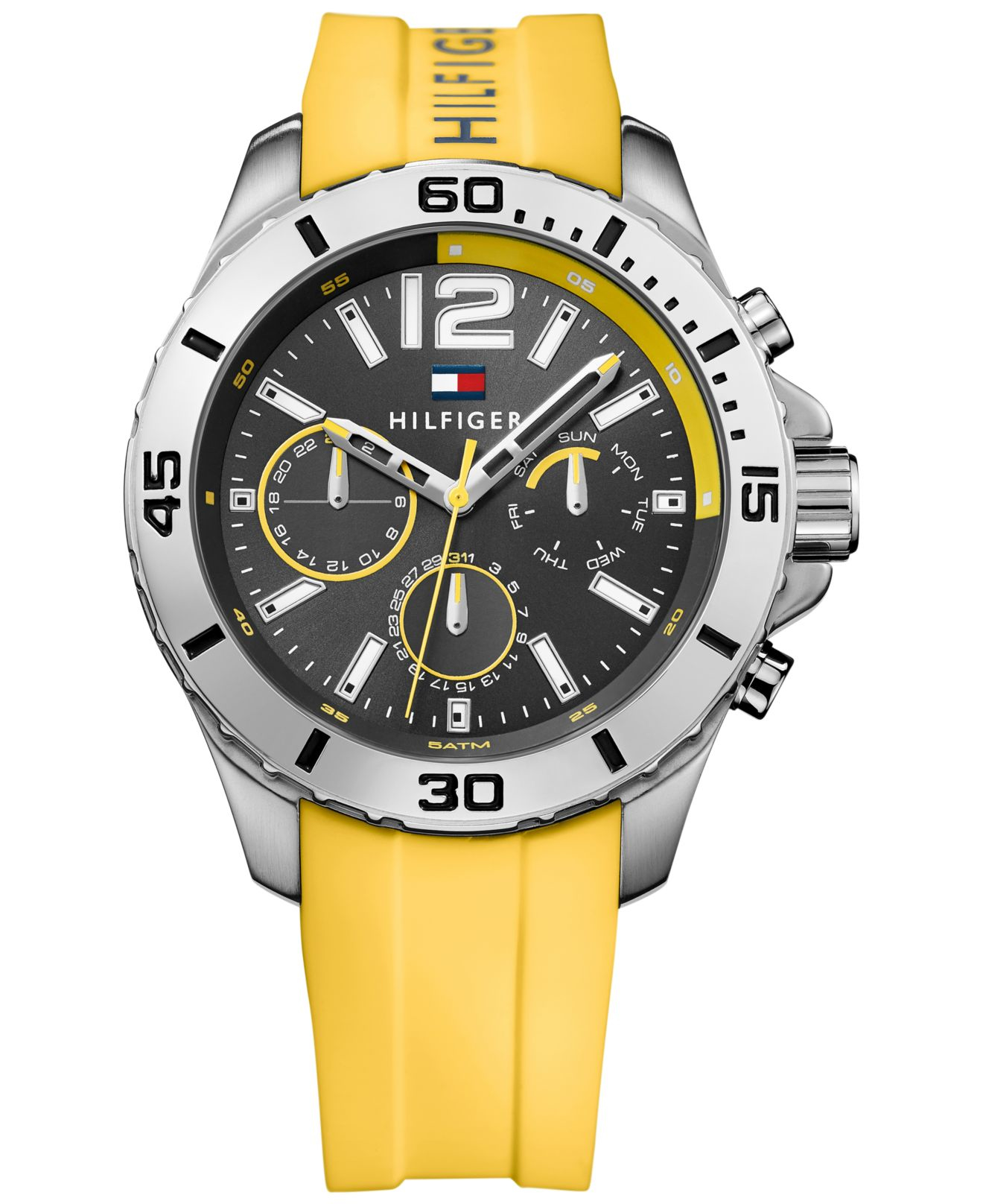 Tommy Hilfiger Men's Yellow Silicone Strap Watch 46mm 1791144 for Men | Lyst