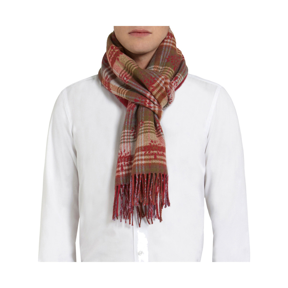 Mulberry Cashmere Plaid Scarf in Brown for Men Lyst