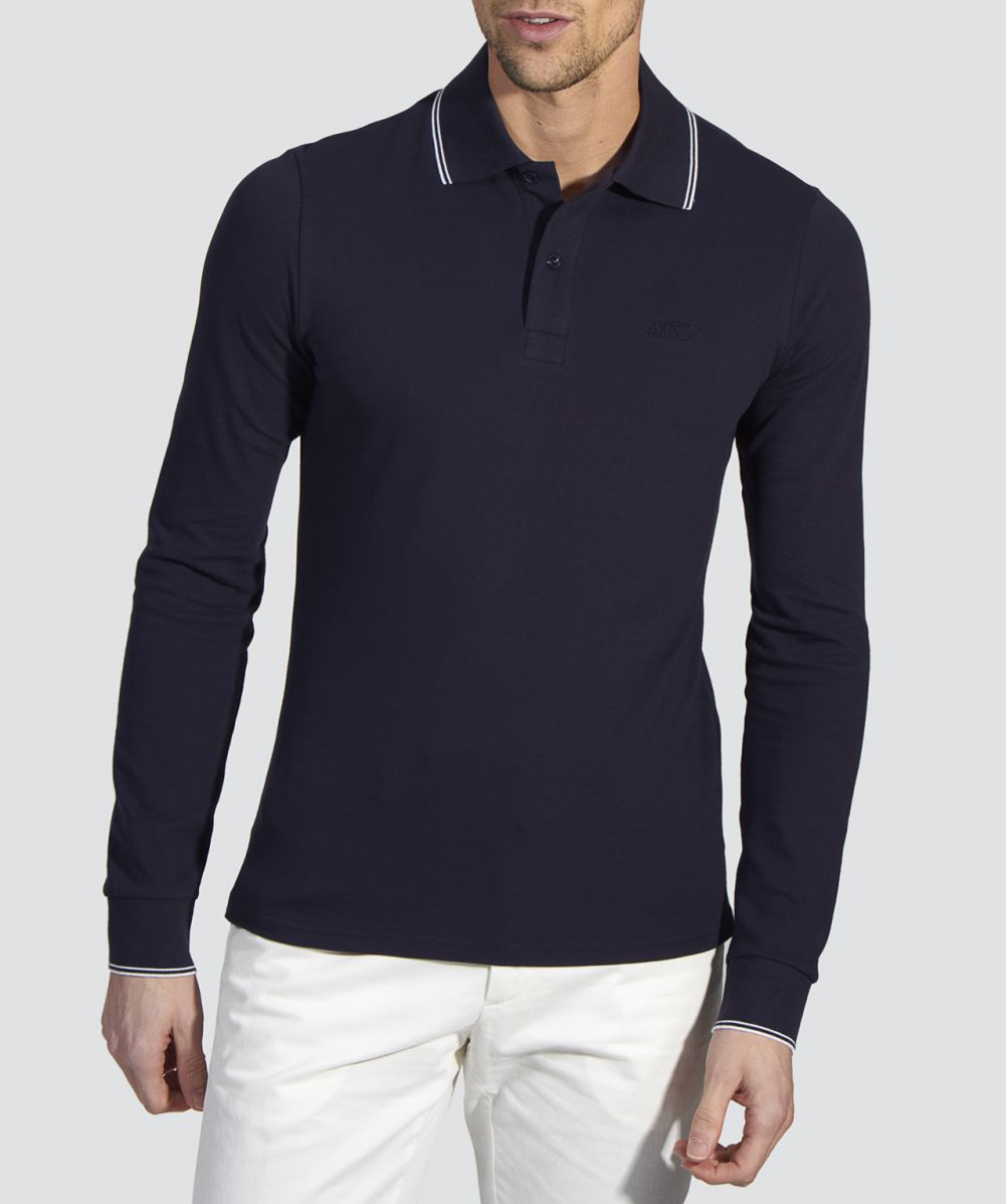 armani jeans long sleeve polo