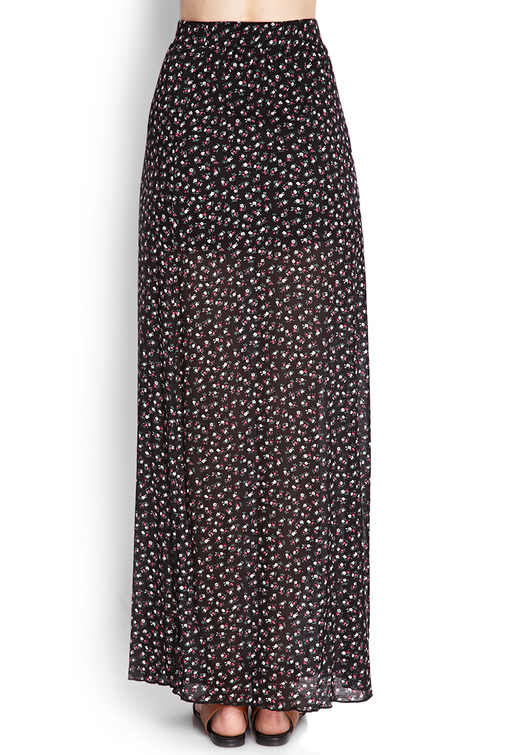 ditsy floral maxi skirt