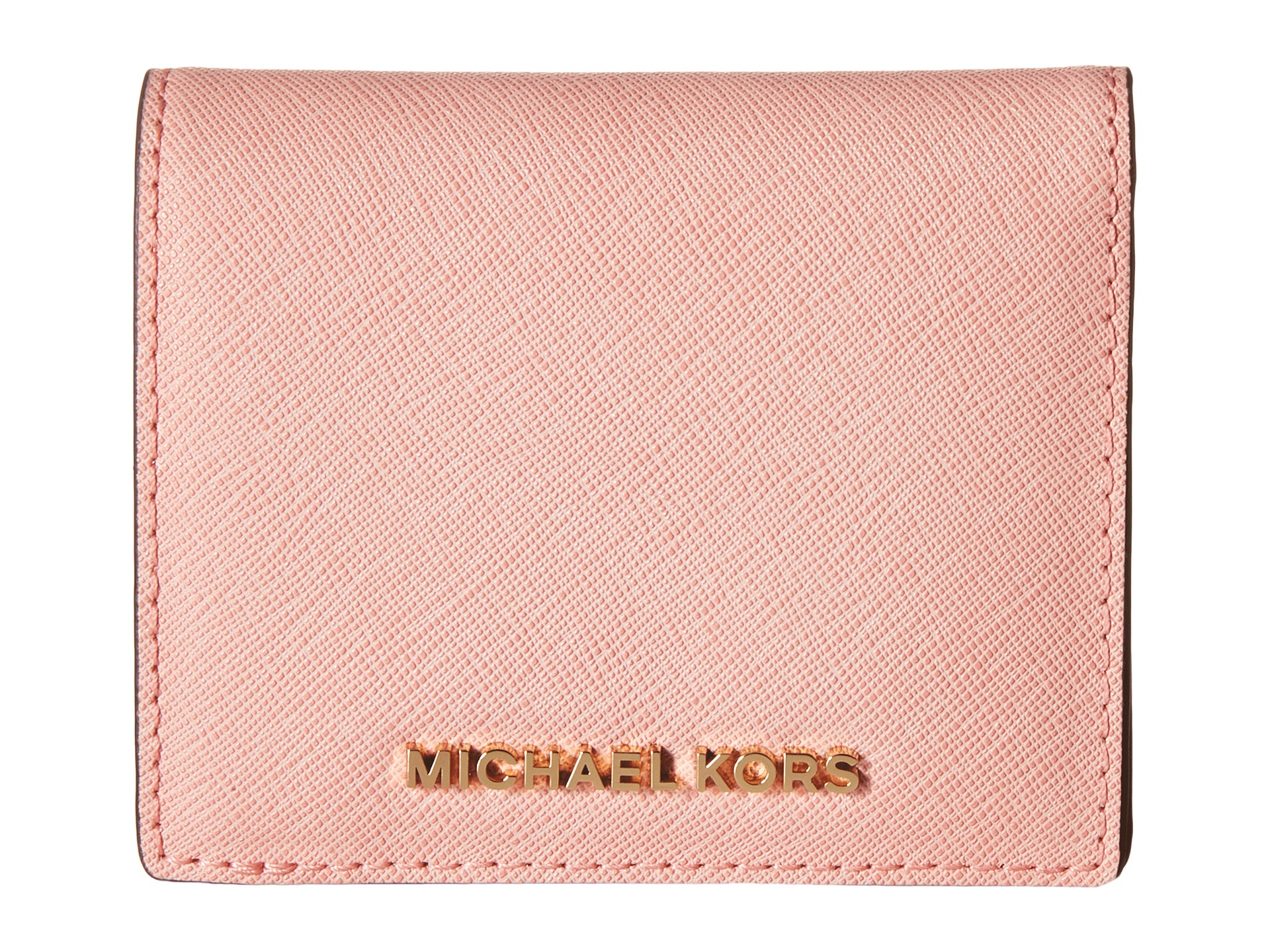 pink michael kors card holder