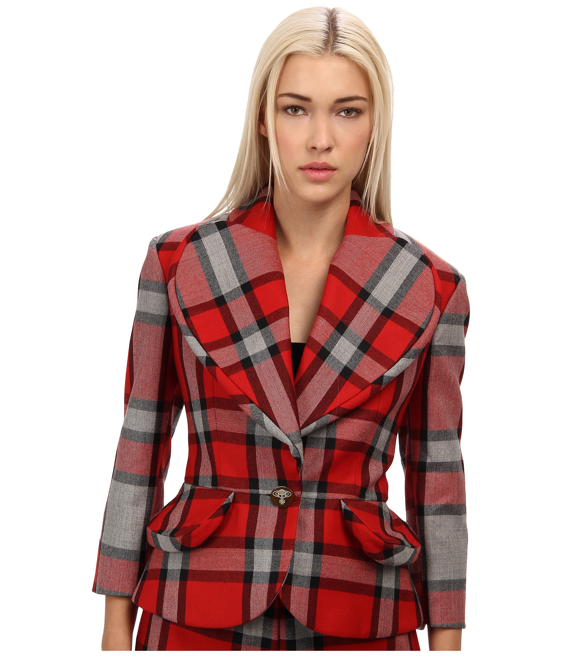 Vivienne Westwood Red Label Red Plaid Blazer | Lyst