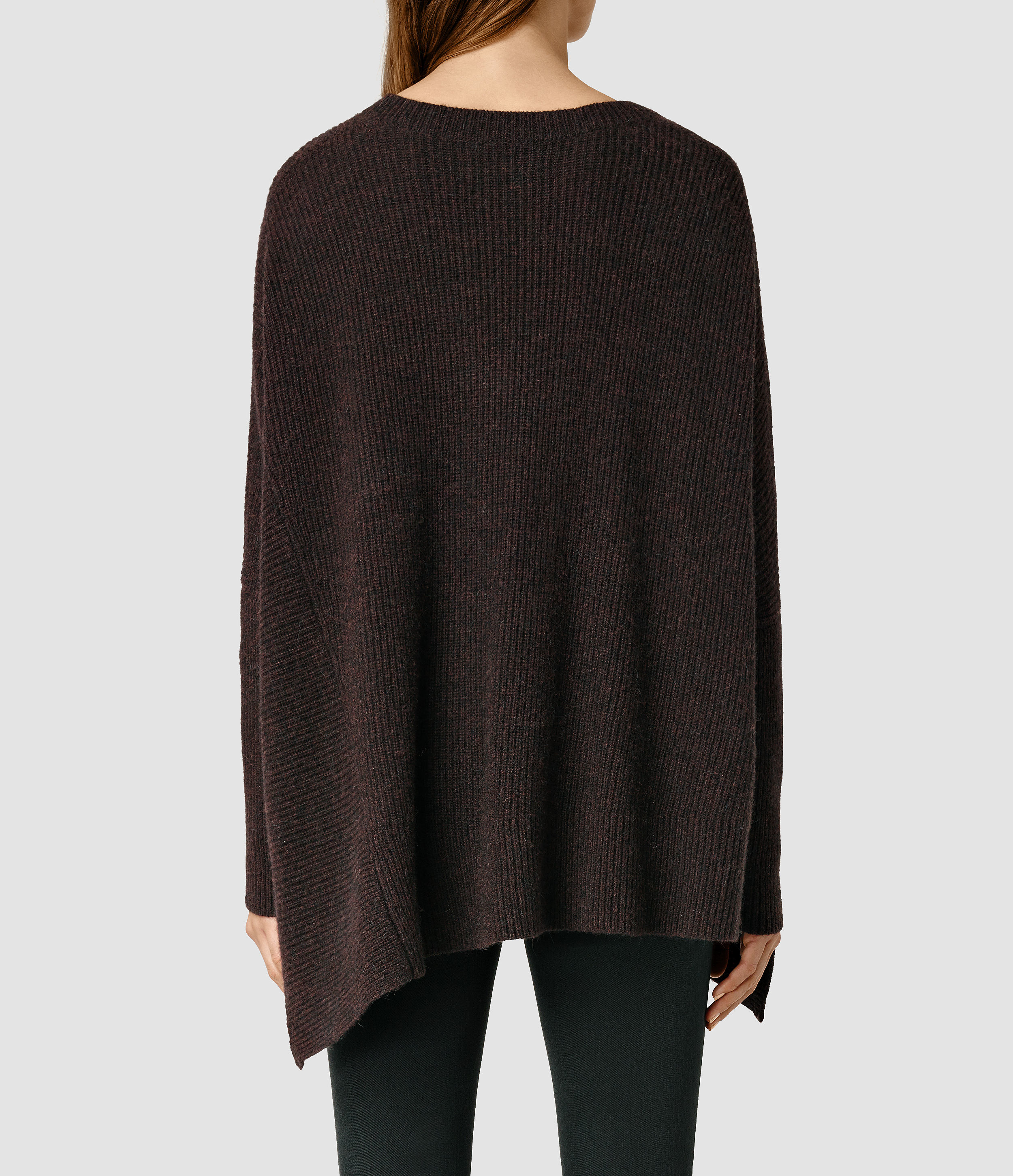 AllSaints Able Zip Sweater in Bordeaux (Purple) - Lyst
