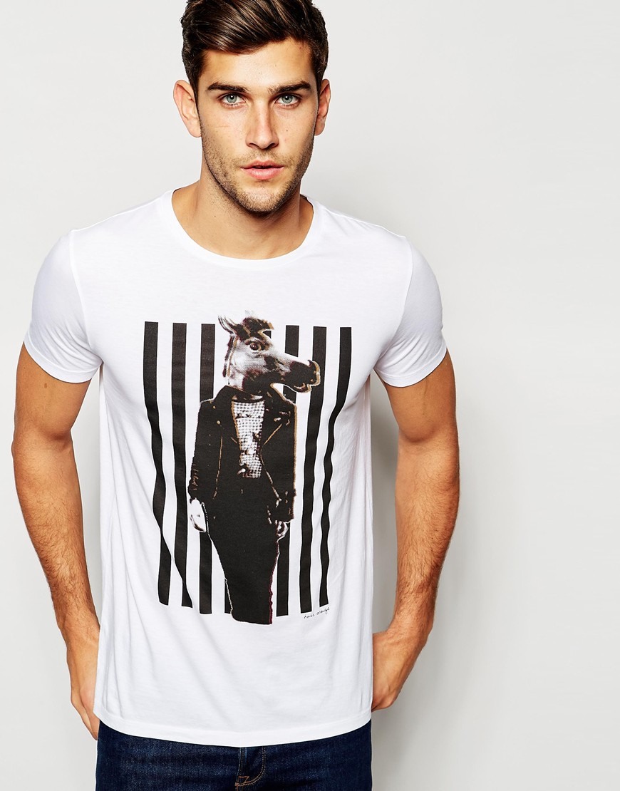 Antipoison Politics Illusion BOSS Orange T-shirt With Horse Head Print in White for Men | Lyst