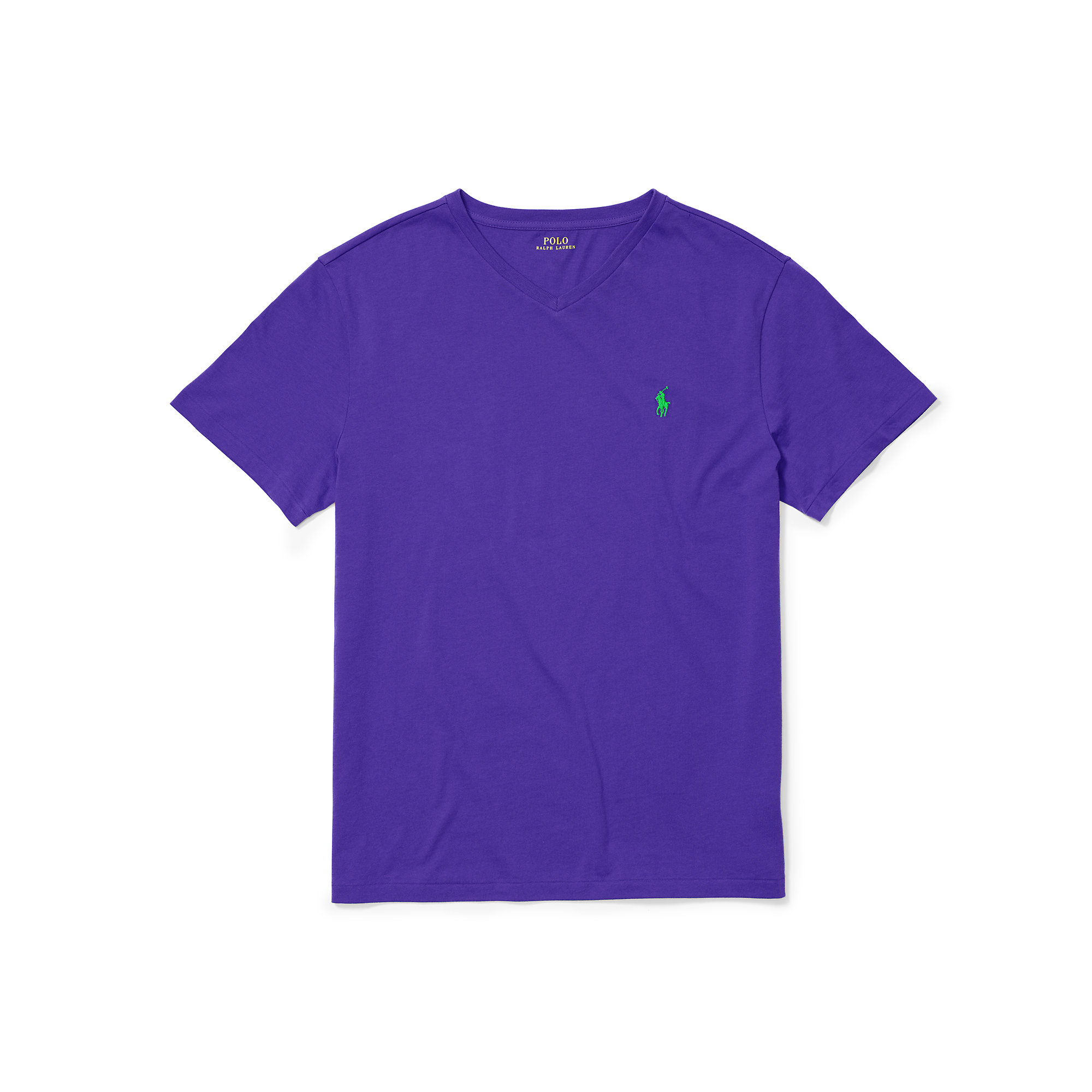 Polo Ralph Lauren Cotton Jersey V-neck T-shirt in Purple - Lyst