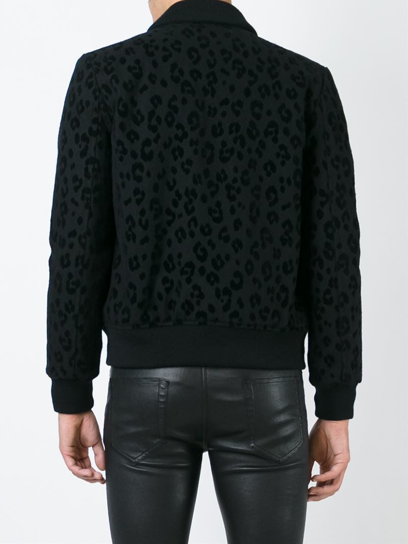 Black leopard print jacket sales