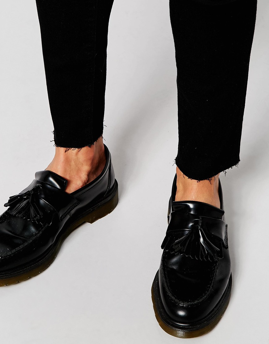 mens black raw hem jeans