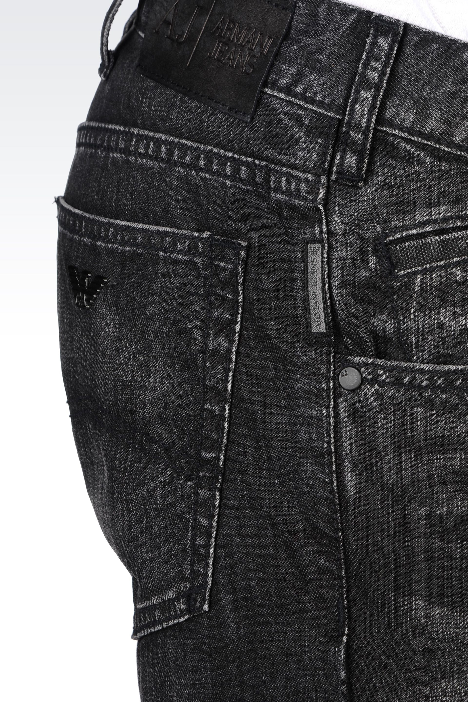 mens black slim fit armani jeans