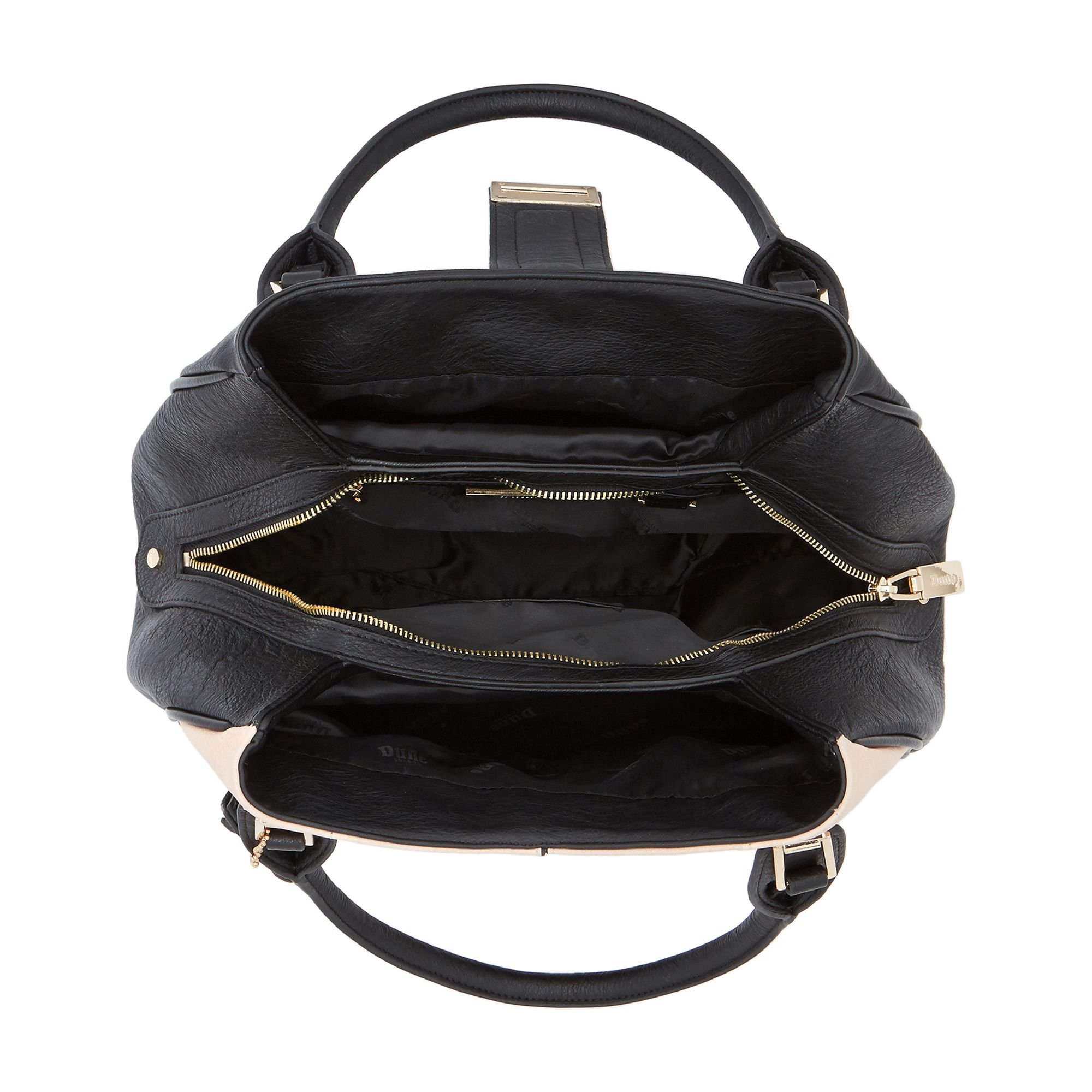 dune black leather bag