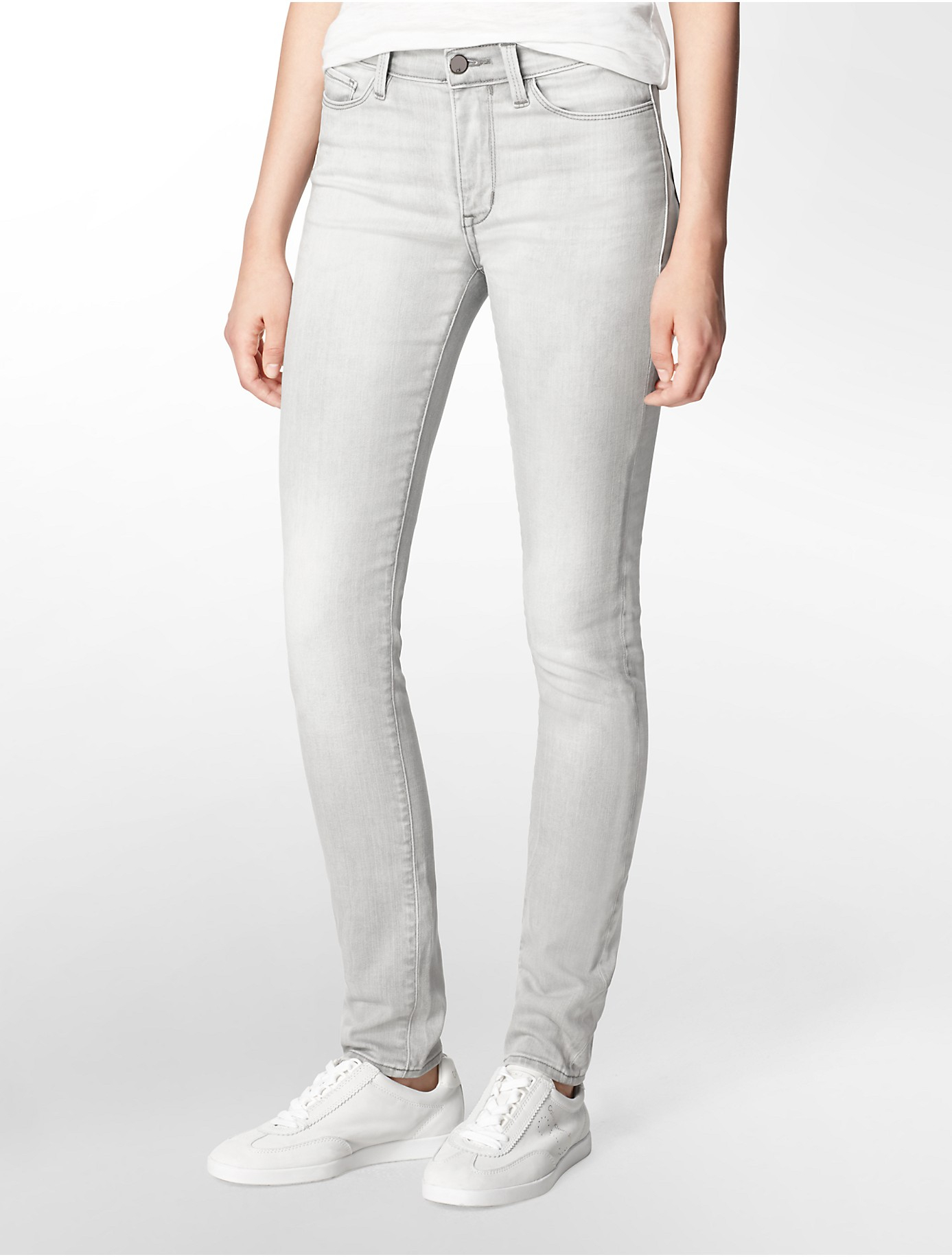 Badkamer fictie Eed Calvin Klein Jeans Ultimate Skinny Light Grey Wash Jeans in Gray | Lyst