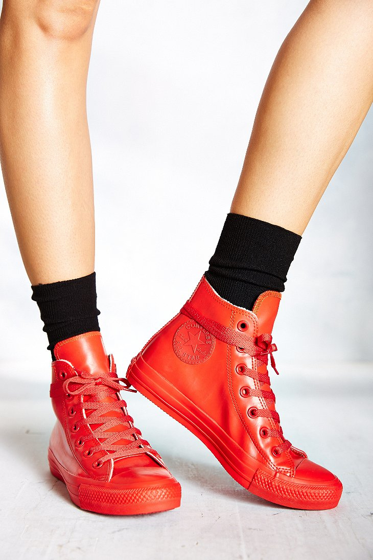 Converse Chuck Taylor All Star Berry Rubber High-Top Women'S Sneaker in Red  | Lyst