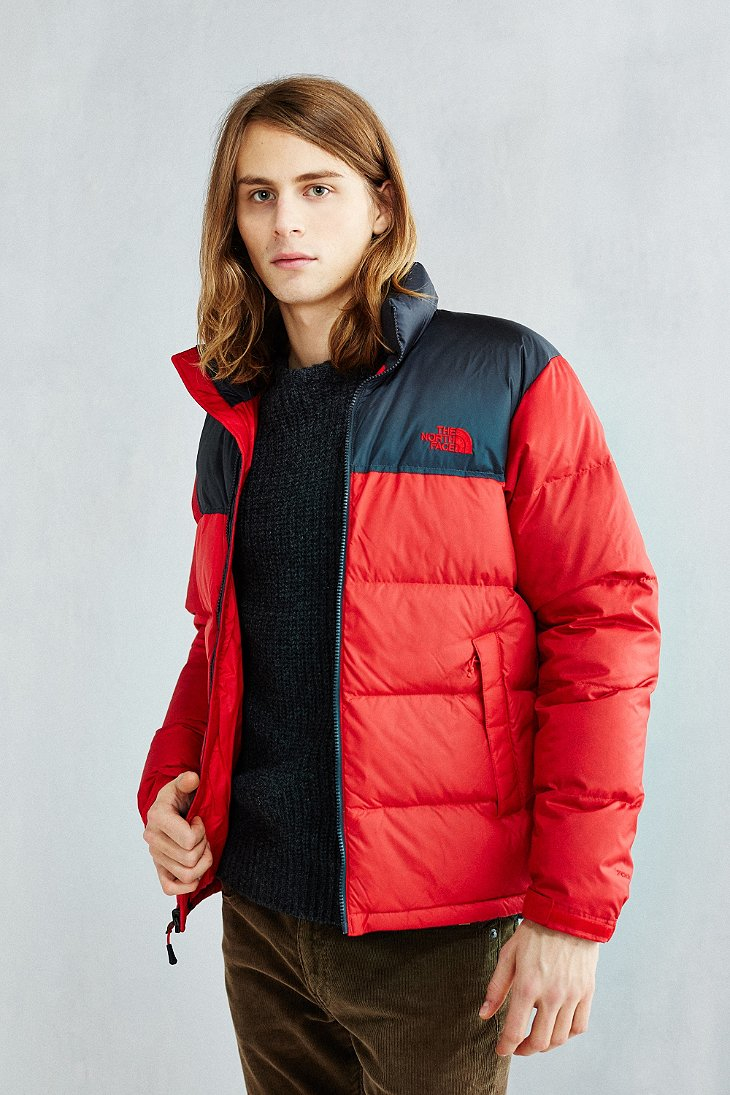 The North Face Synthetic Nuptse Jacket in Red for Men - Lyst