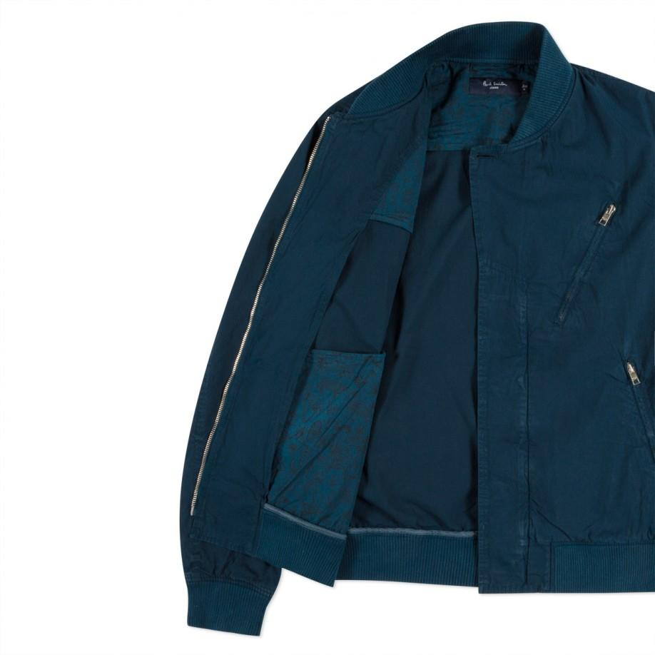 petrol blue bomber jacket