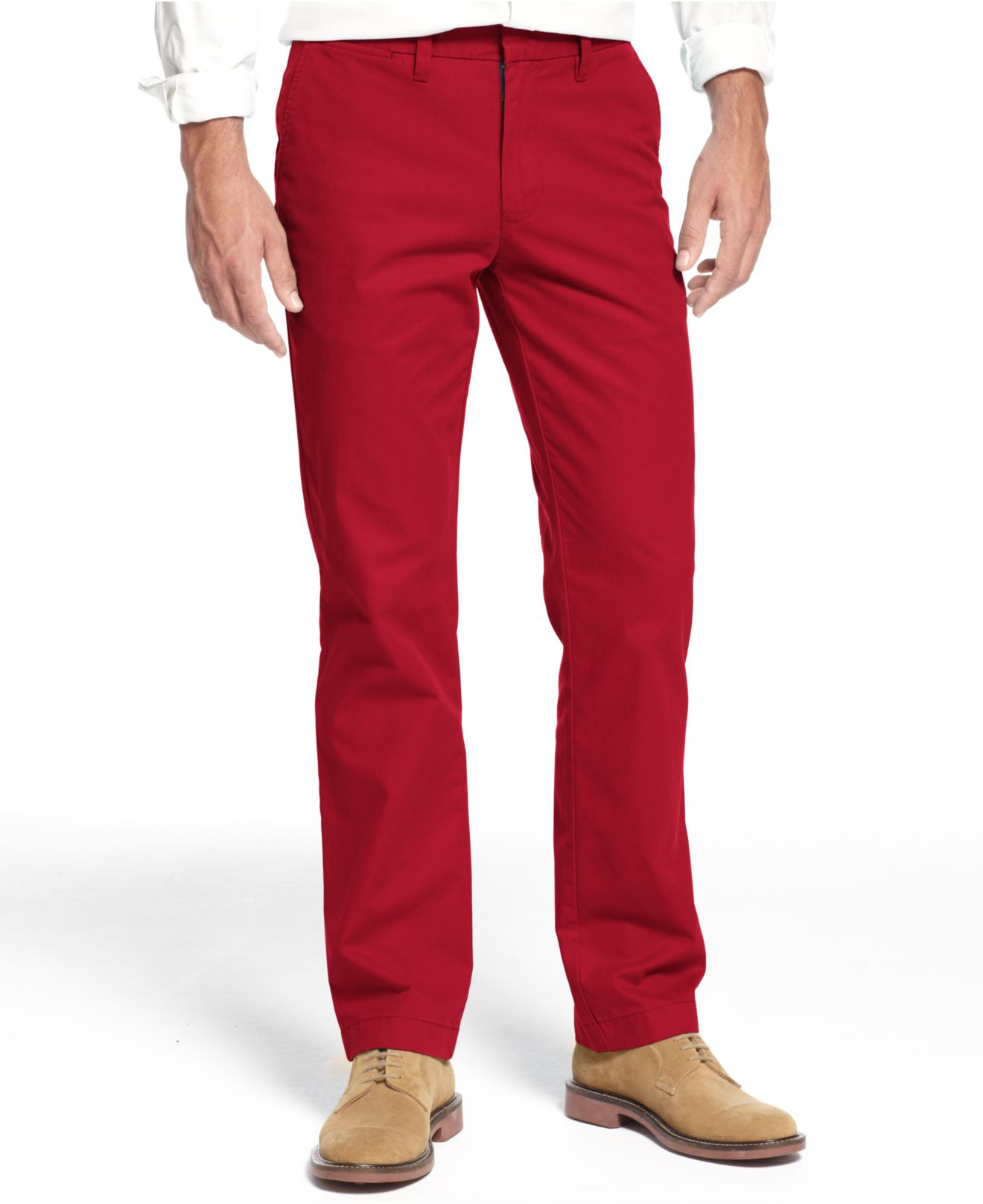 tommy hilfiger red chinos