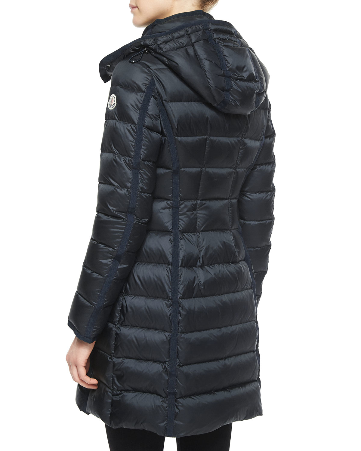 Moncler Hermine Hooded Long Puffer Coat in Taupe (Brown) - Lyst