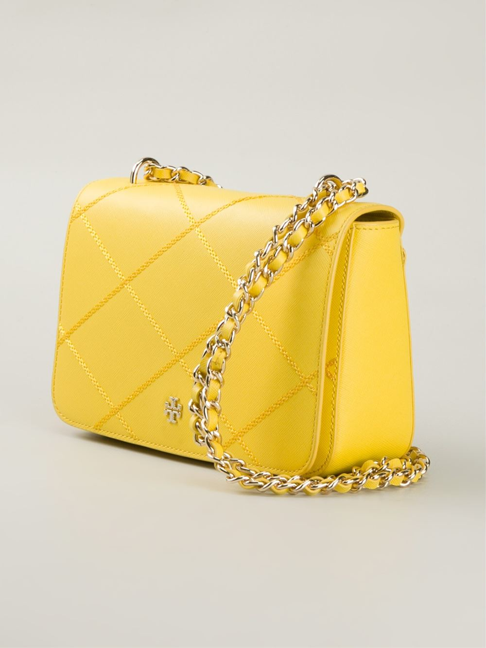 yellow shoulder bag