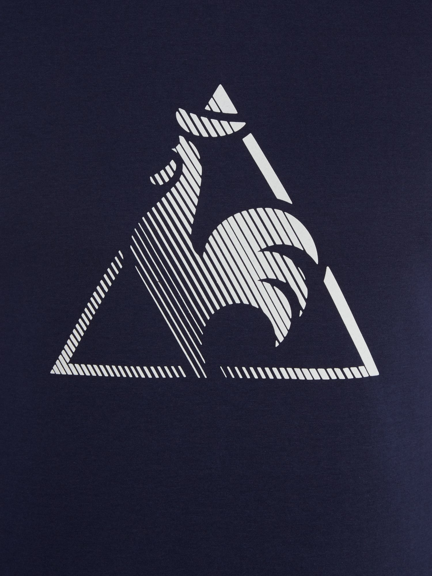 lyst le coq sportif logo crew neck regular fit t shirt in blue for men