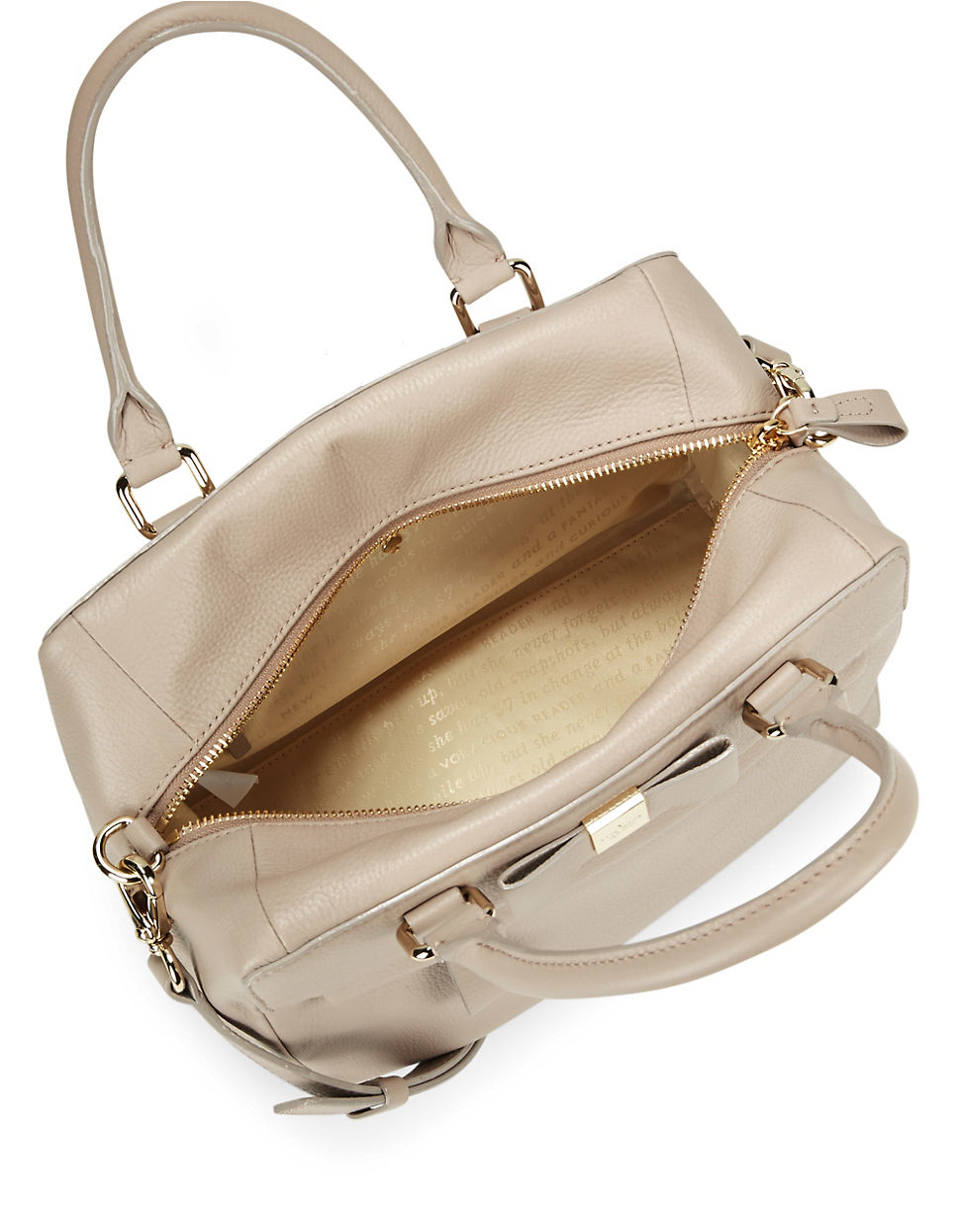 Kate spade Ashton Leather Satchel Bag in Beige (Mousse Frosting) Lyst