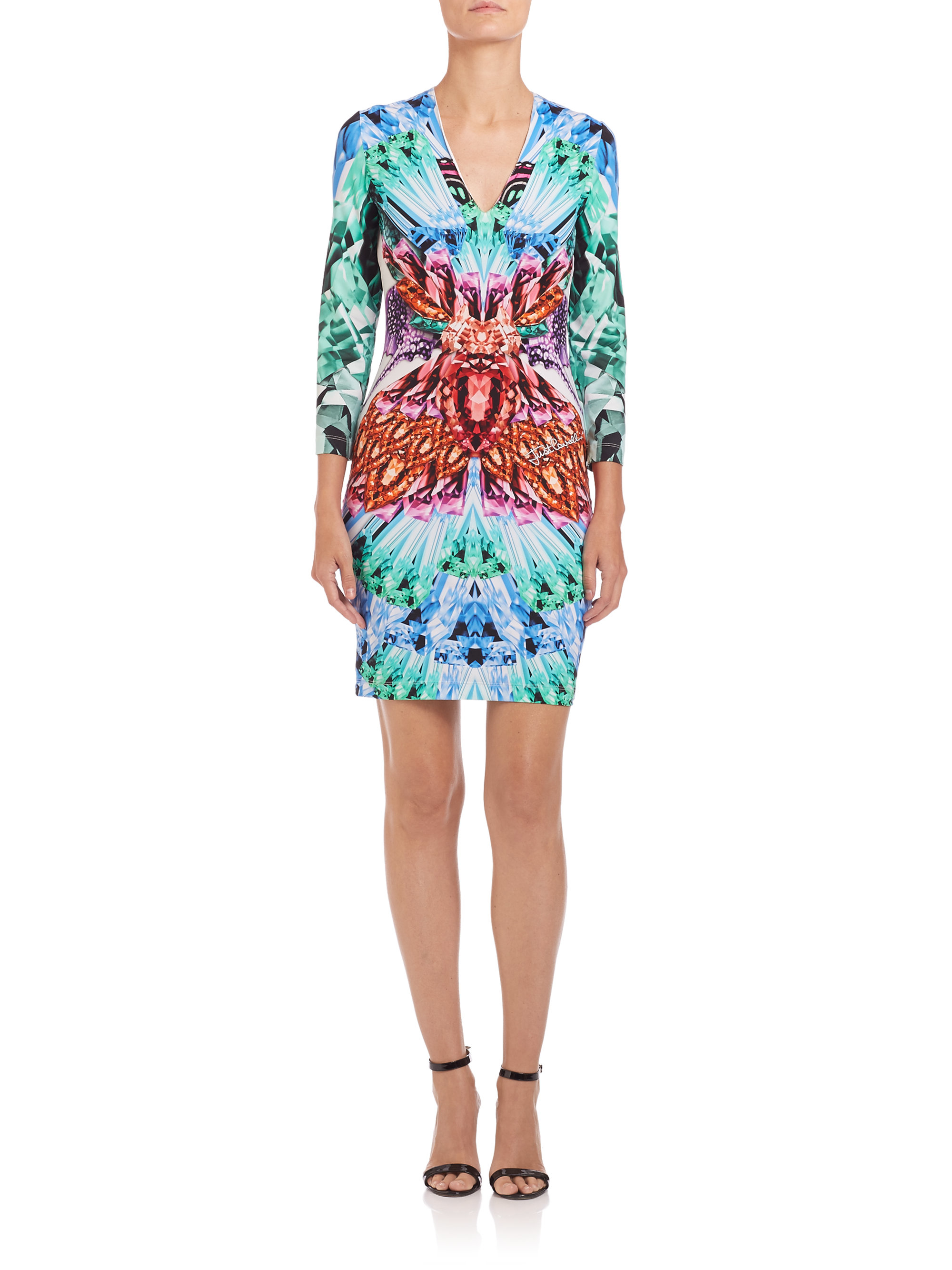 Lyst - Just Cavalli Leo Butterfly-print Dress