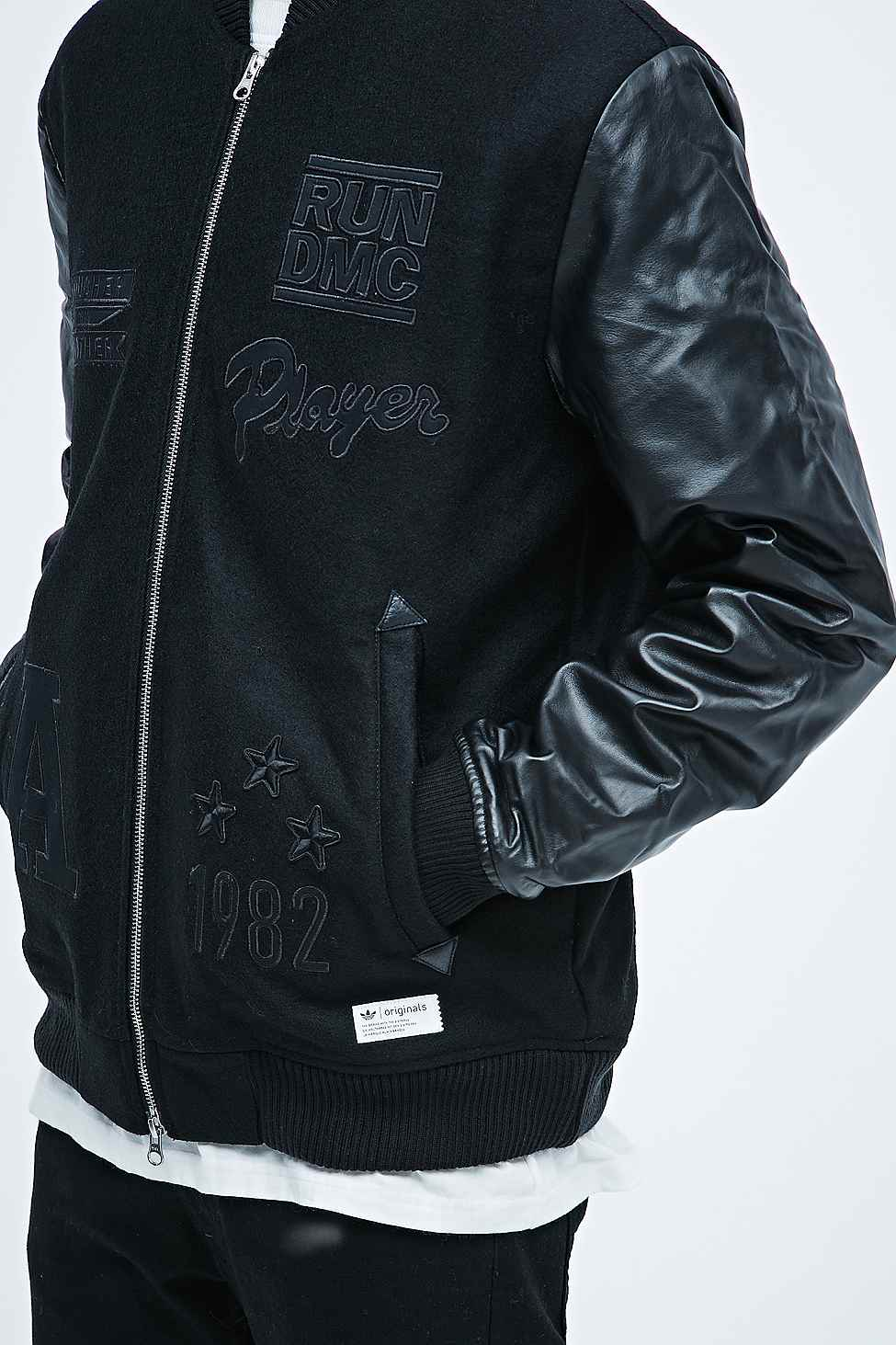 adidas Run Dmc Bomber Jacket In Black for Men Lyst