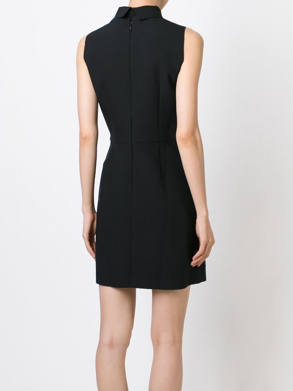 MSGM Exposed Zipper Dress in Black Lyst