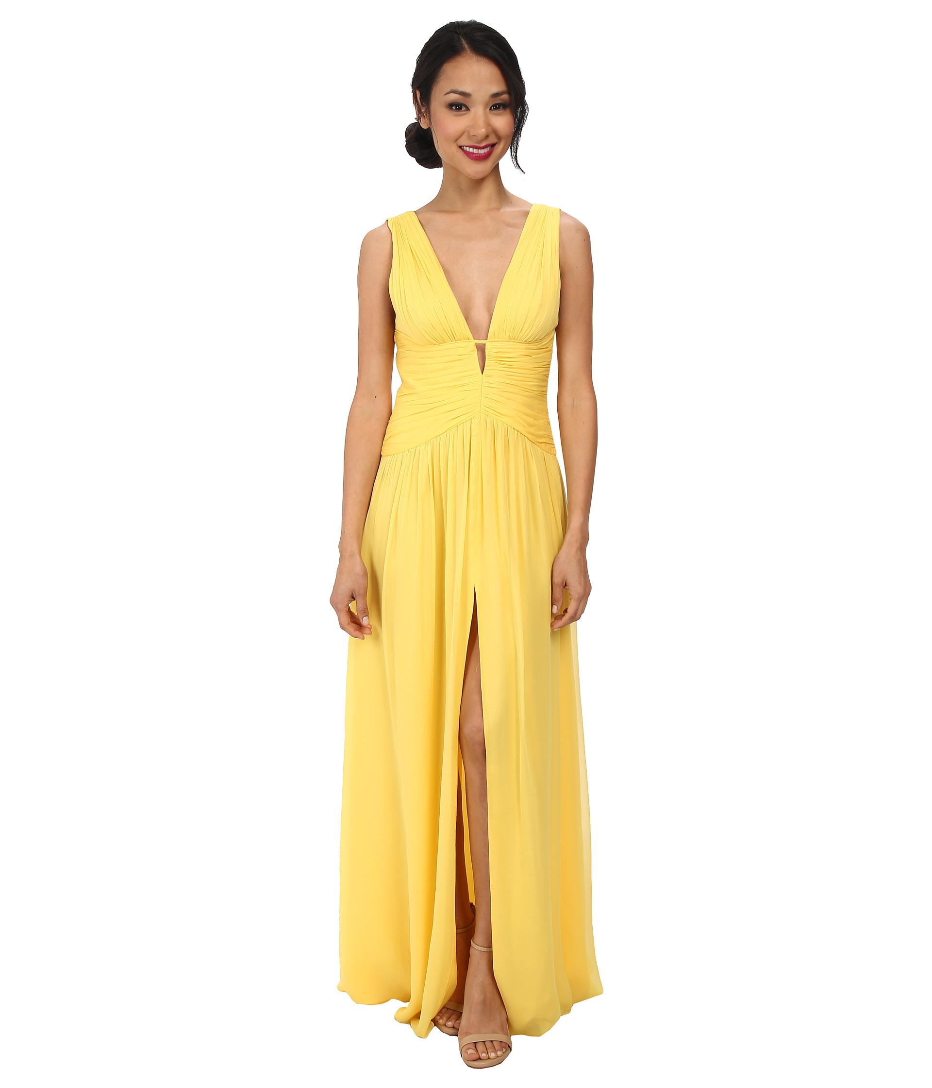 Yellow deep v-neck dress Yellow deep v-neck dress