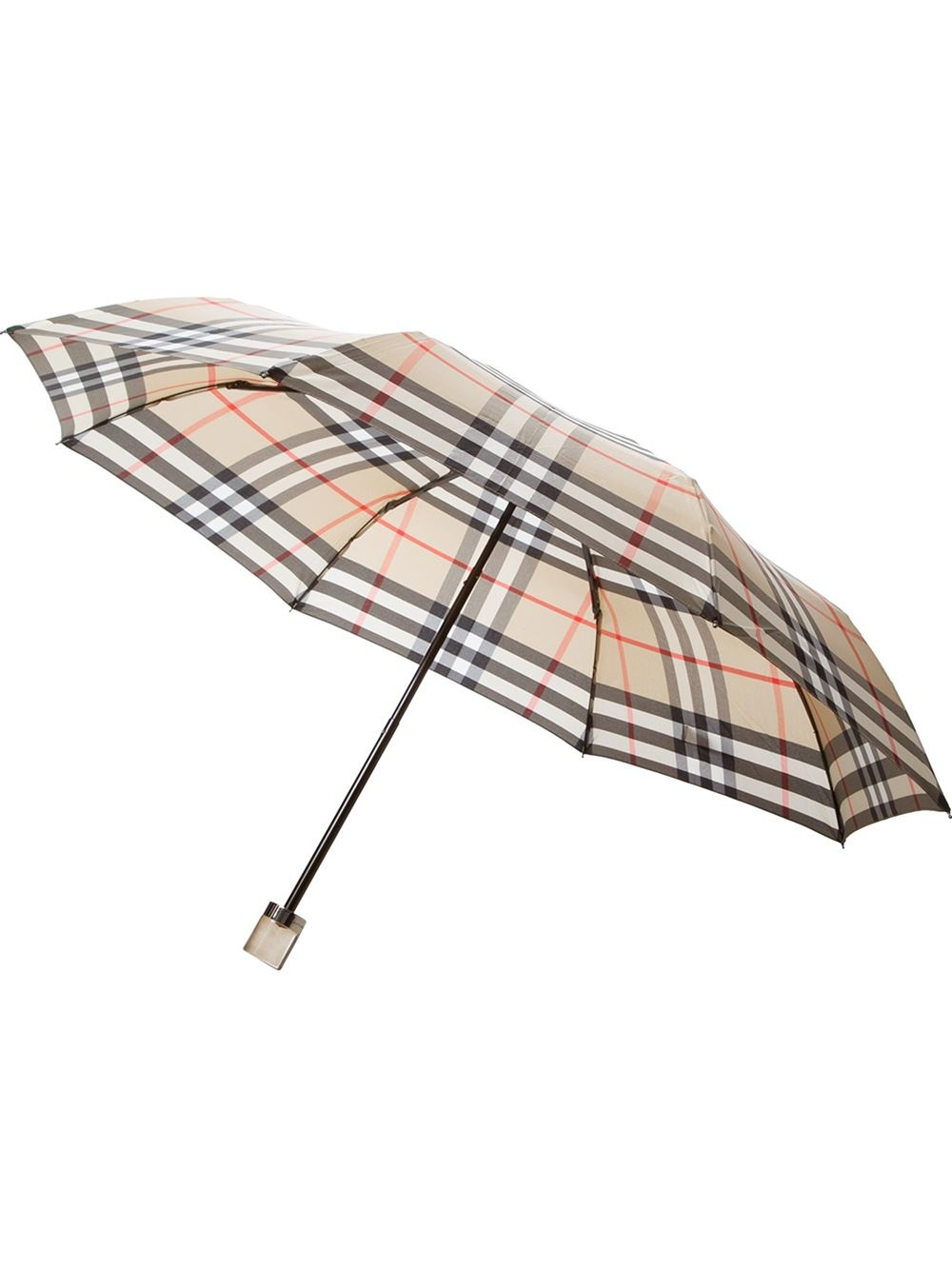 Womens Accessories Umbrellas Burberry Trafalgar Check Umbrella in Beige Natural 