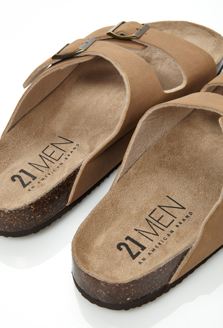 2 strap tan sandals
