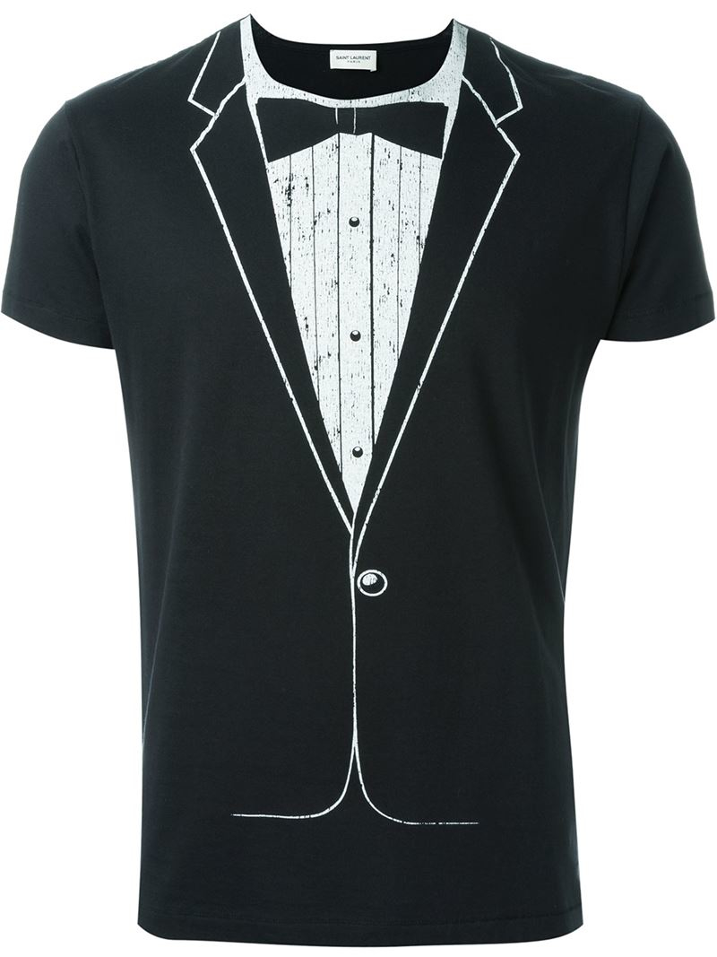 tuxedo print shirt