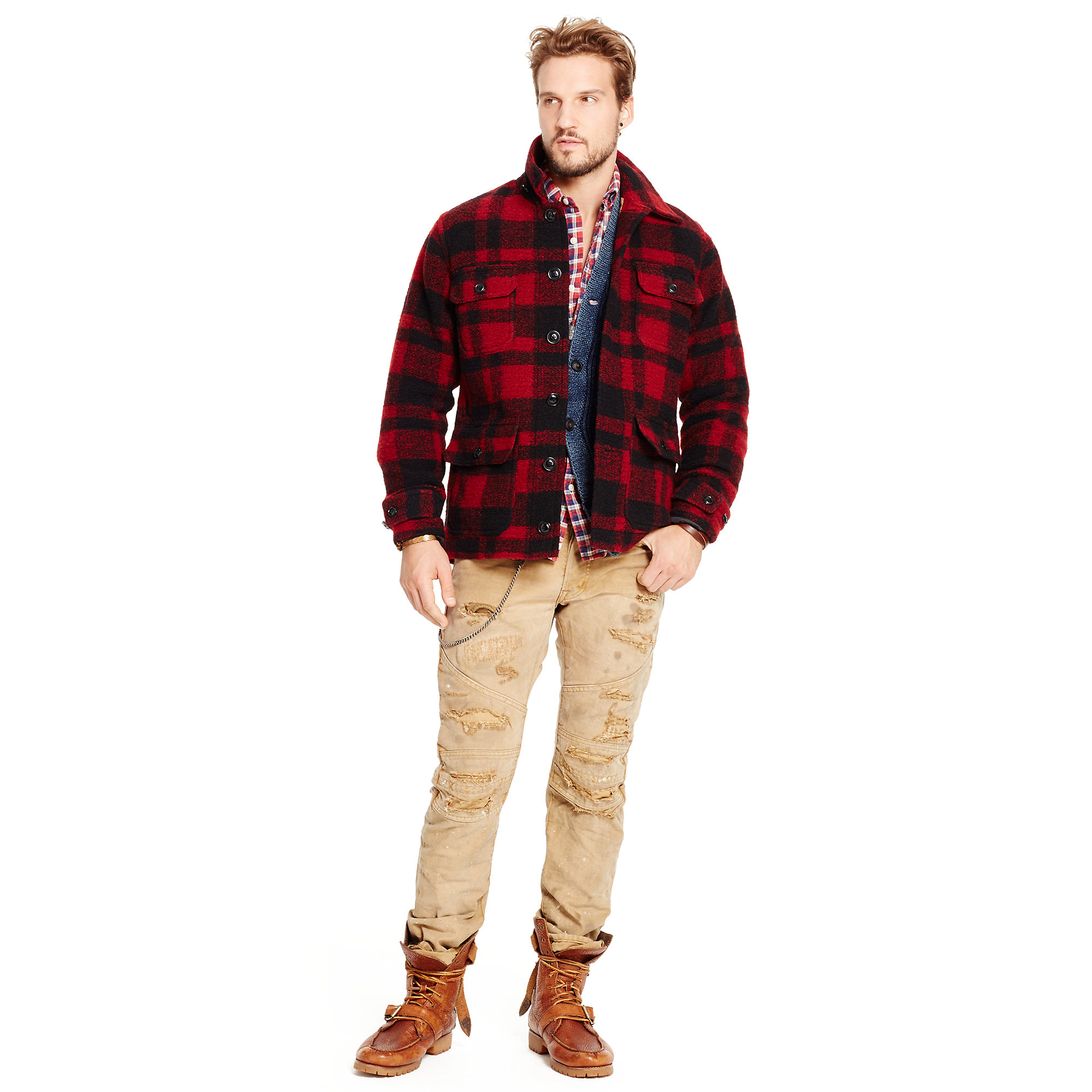 adirondack plaid wool jacket