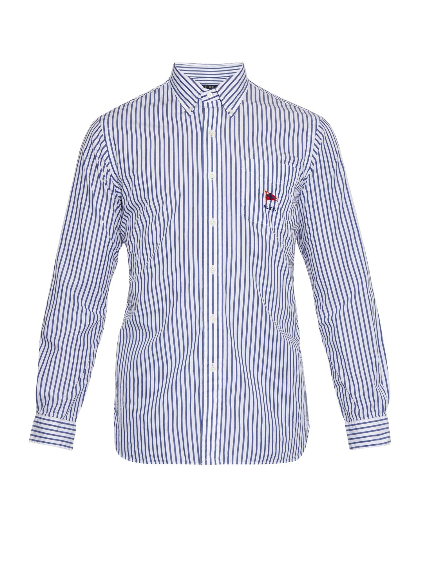 ralph lauren custom fit striped shirt