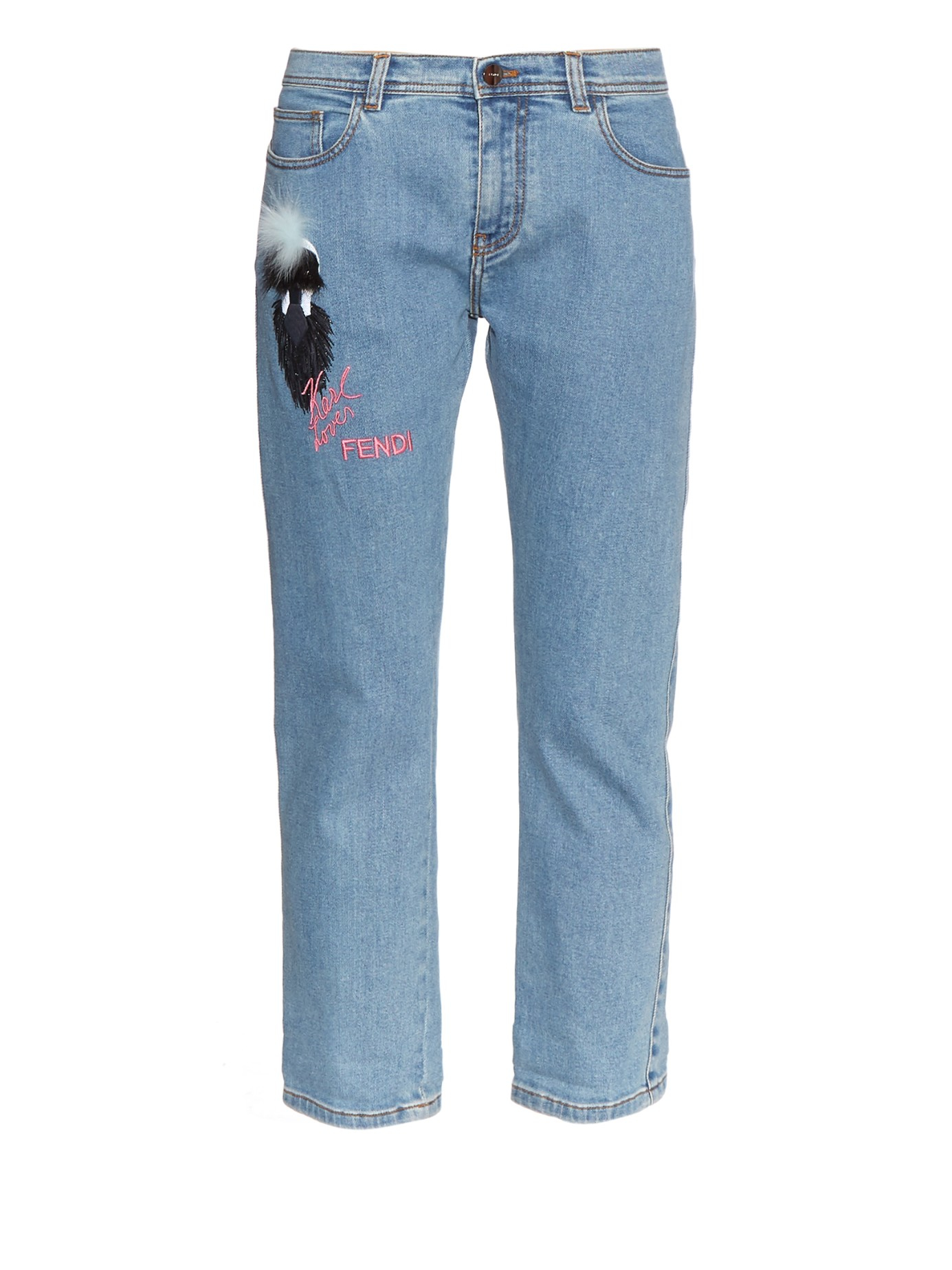 fendi monster jeans