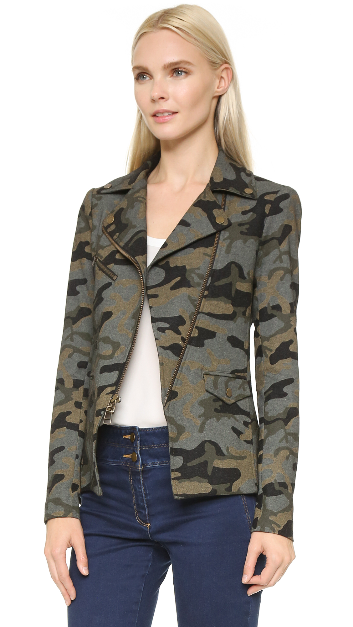 veronica beard camo jacket
