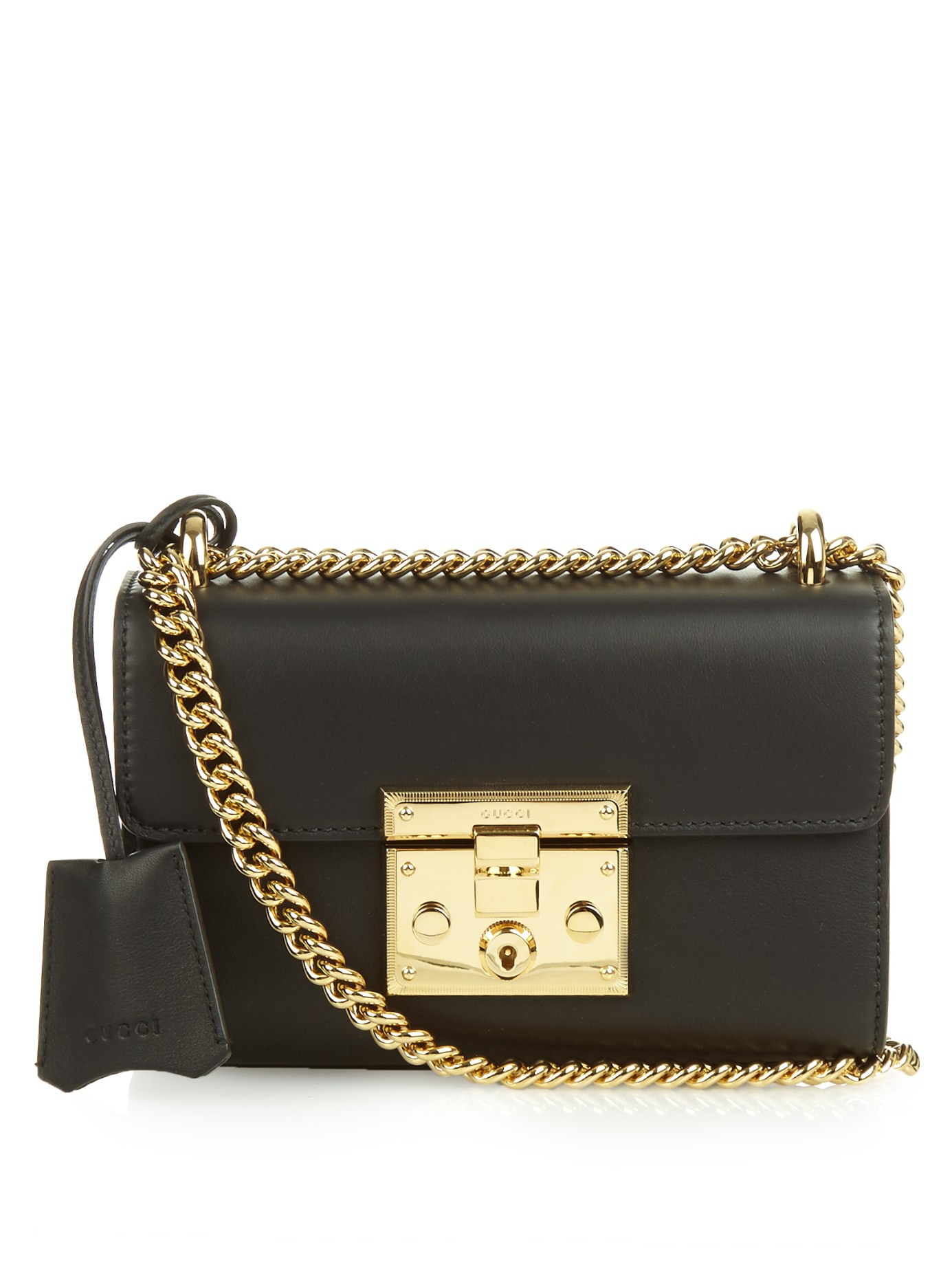 Gucci Padlock Mini Leather Shoulder Bag in Black Leather (Black) - Lyst