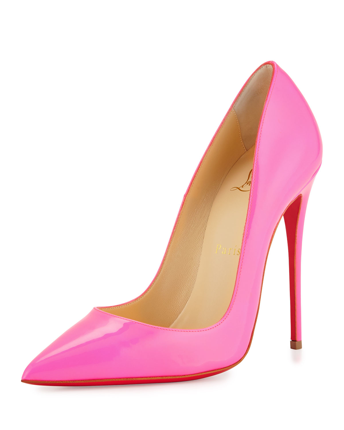 cheap christian louboutin loafers - christian louboutin sandals Neon pink patent leather cutouts | The ...